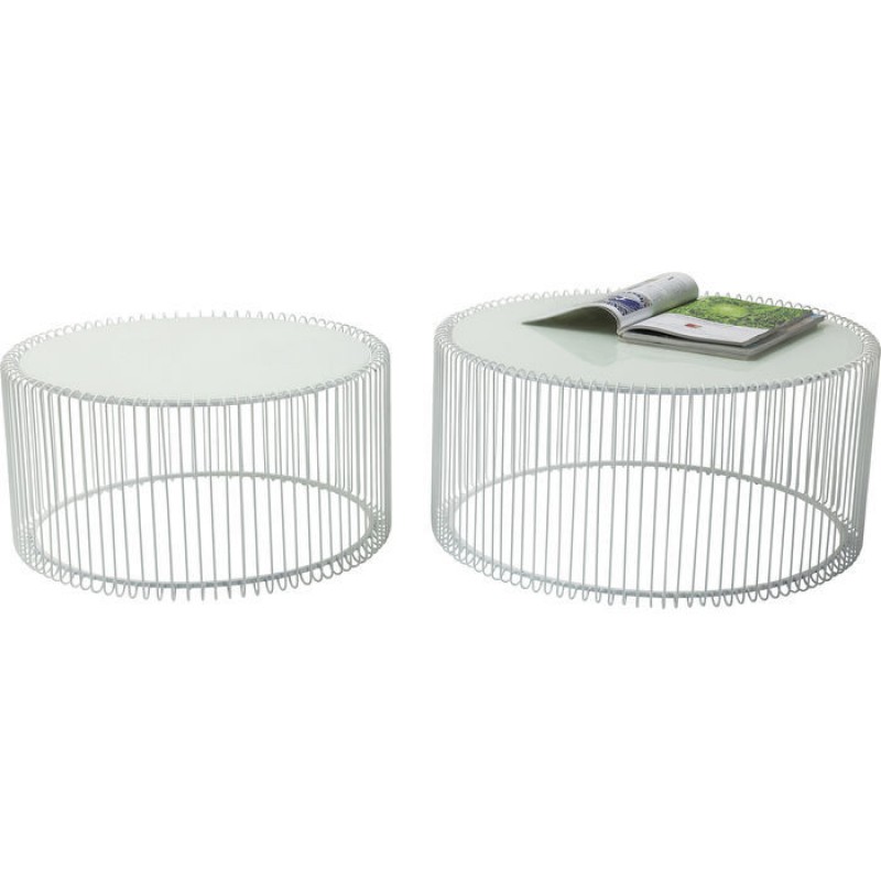 Coffee Table Wire White (2/Set)